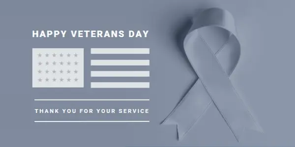 Honoring US veterans gray modern-simple