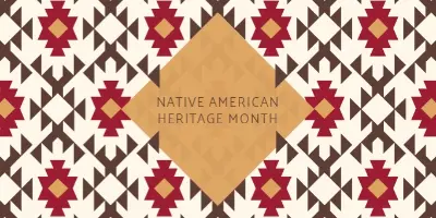 Indigenous American heritage brown modern-geometric-&-linear