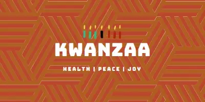 A wish this Kwanzaa orange modern-geometric-&-linear