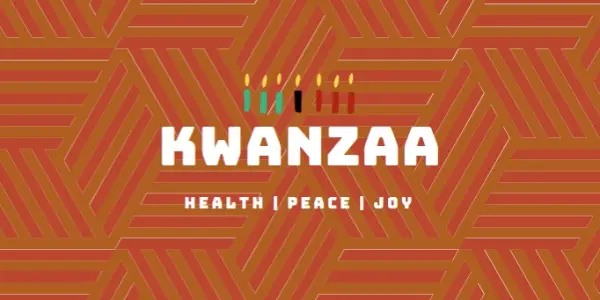 A wish this Kwanzaa orange modern-geometric-&-linear