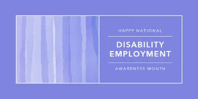 Celebrating employees with disabilities purple modern-simple