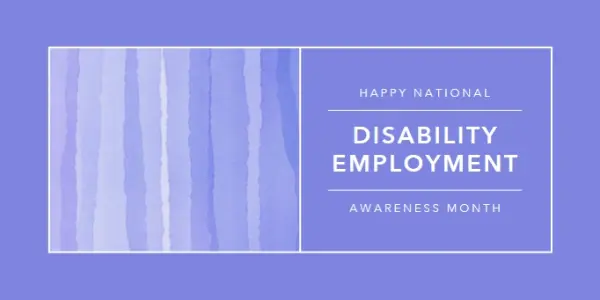 Celebrating employees with disabilities purple modern-simple