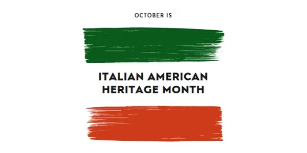 Celebrate Italian American heritage white modern-bold