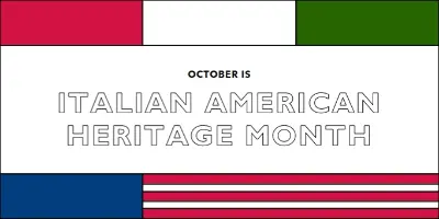 Italian American heritage month white vintage-retro