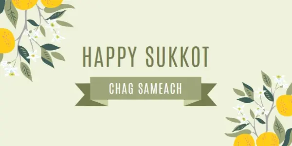 Celebrating Sukkot green whimsical-color-block