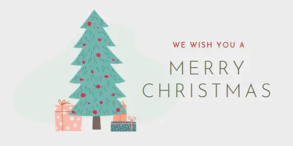 Wishing you a merry Christmas gray whimsical-color-block