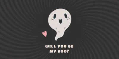 Be my ghoul-friend black whimsical-color-block