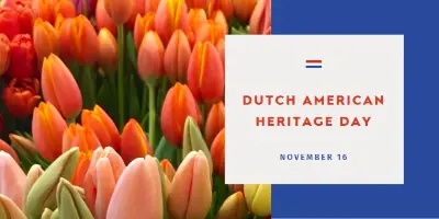 Celebrating Dutch roots orange modern-simple