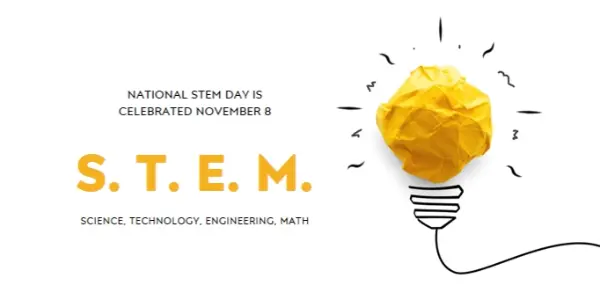 STEM from greatness yellow modern-simple