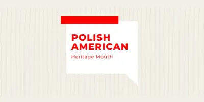 Honoring Polish American heritage white modern-bold