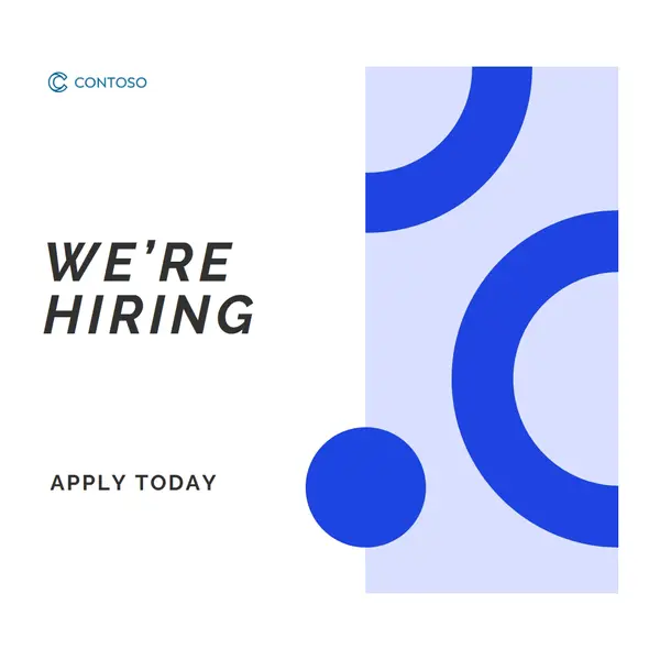 We're hiring - apply today white Modern simple