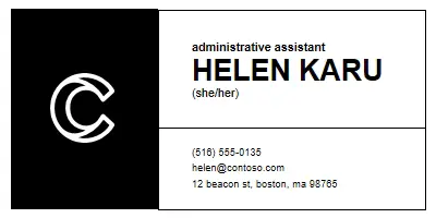 Monochrome email signature white Modern simple