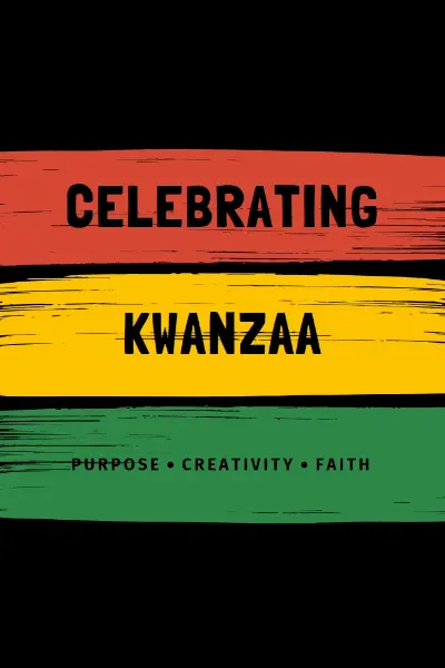 Kwanzaa greetings black modern-bold