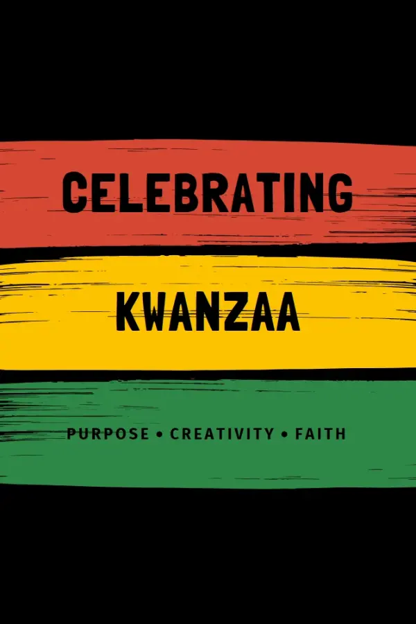 Kwanzaa greetings black modern-bold