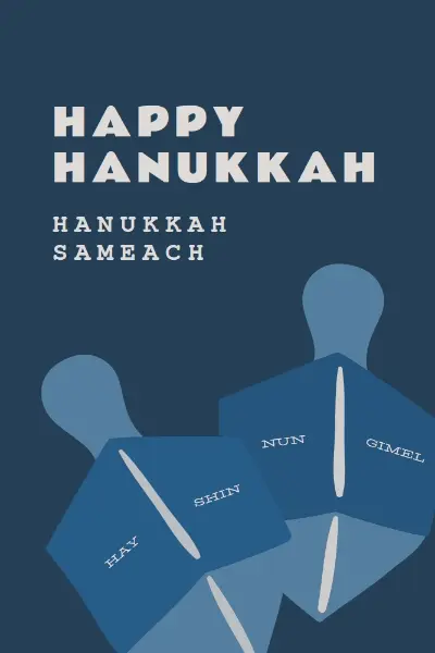 Hanukkah traditions blue modern-color-block