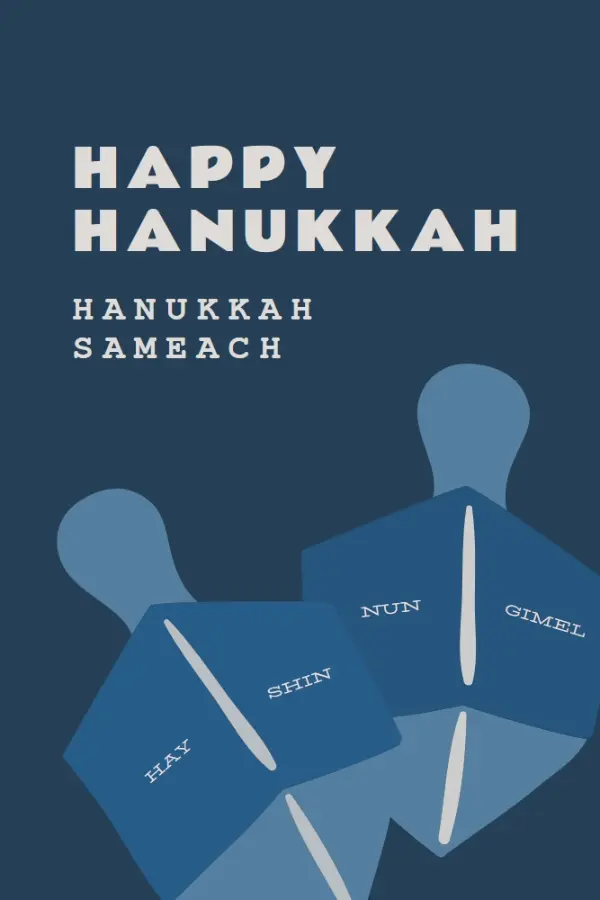 Hanukkah traditions blue modern-color-block