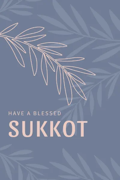 Sukkot blessings gray organic-simple