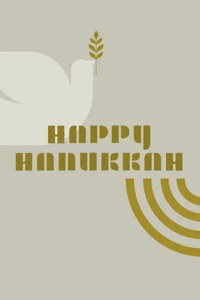 A peaceful Hanukkah gray modern-color-block