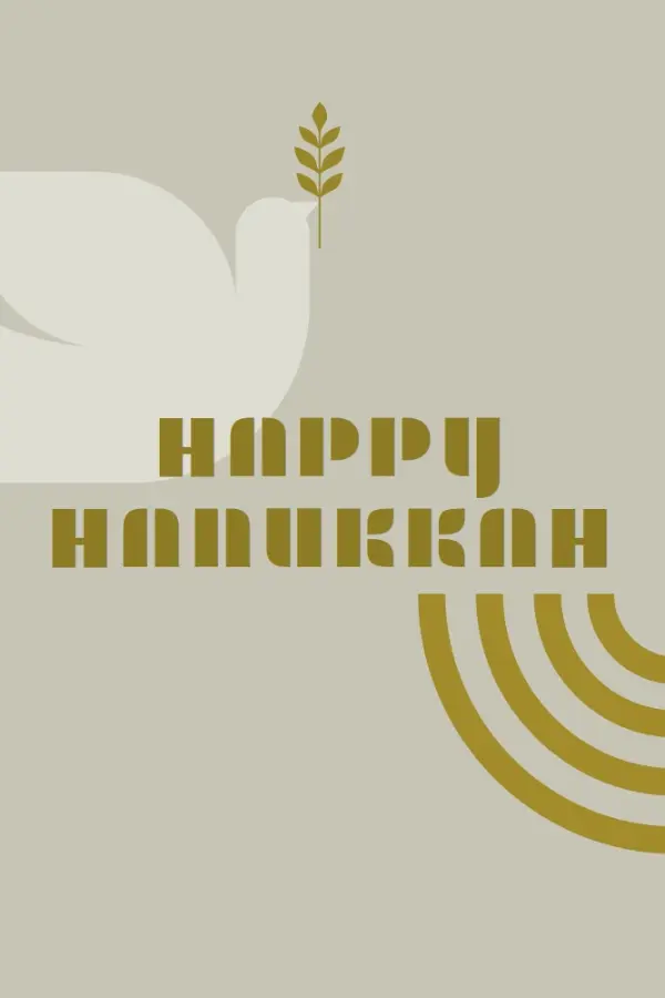 A peaceful Hanukkah gray modern-color-block
