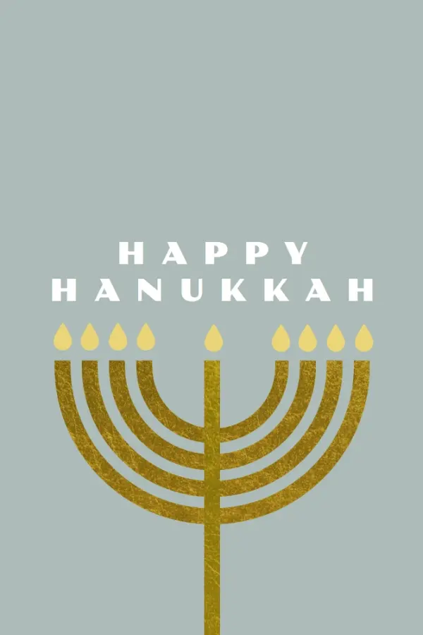 A happy Hanukkah blue modern-simple