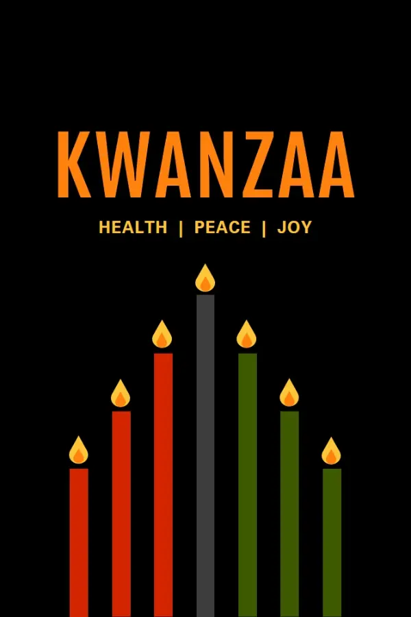 A Kwanzaa wish black modern-color-block