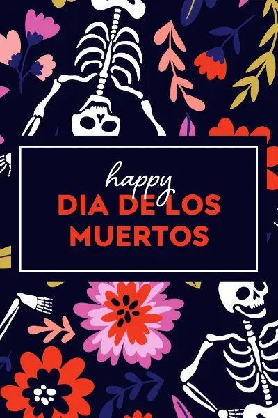 Fiesta de los Muertos black whimsical-color-block