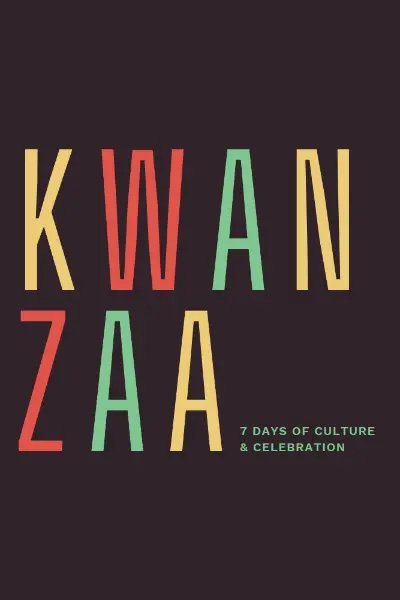 7 days of Kwanzaa brown modern-bold