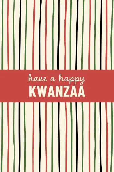 Have a happy Kwanzaa yellow whimsical-line