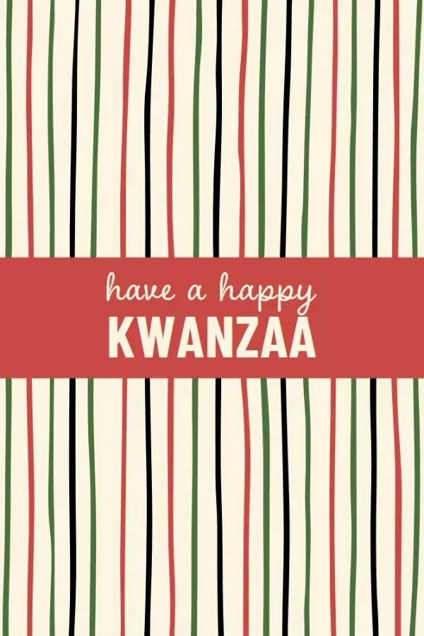 Have a happy Kwanzaa yellow whimsical-line