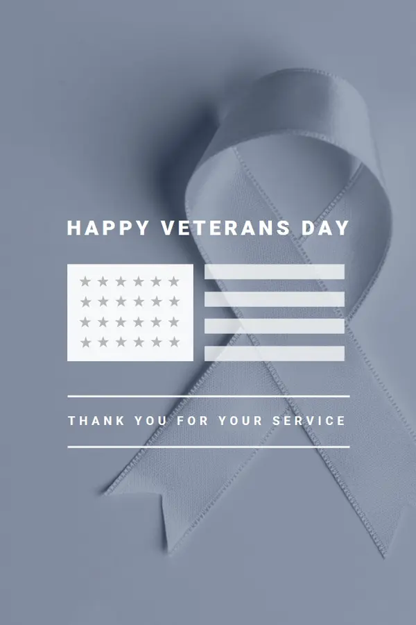 Honoring US veterans gray modern-simple