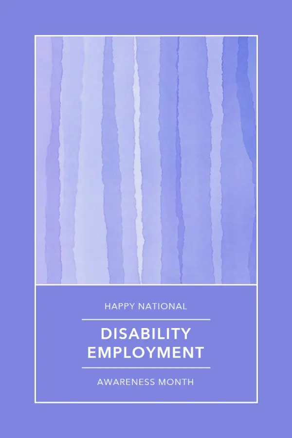 Celebrating employees with disabilities purple modern-simple