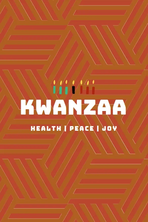 A wish this Kwanzaa orange modern-geometric-&-linear