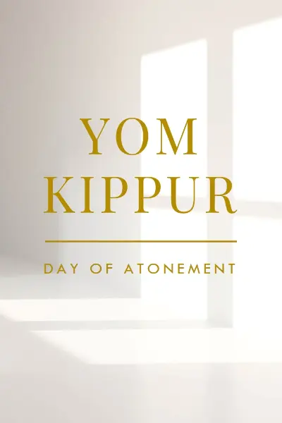 Yom Kippur blessings white modern-simple