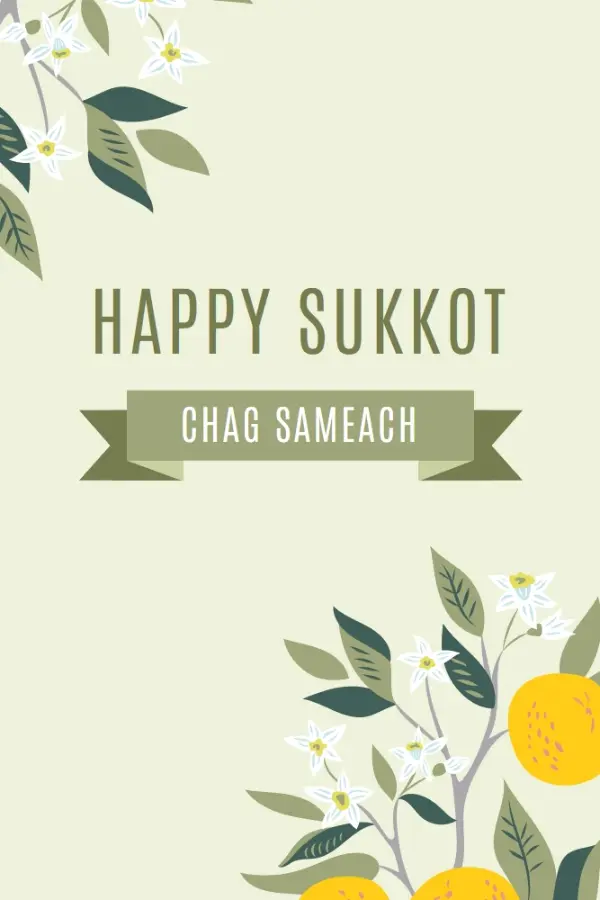 Celebrating Sukkot green whimsical-color-block