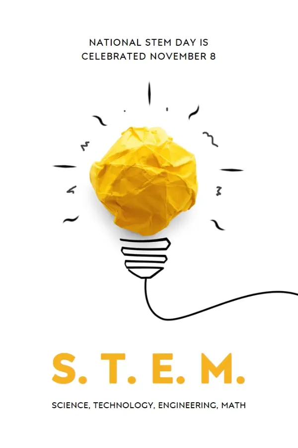 STEM from greatness yellow modern-simple