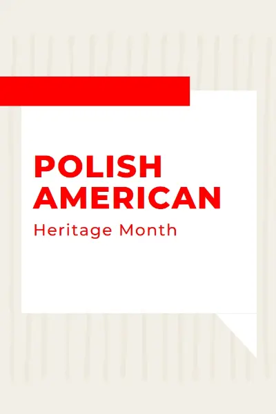 Honoring Polish American heritage white modern-bold