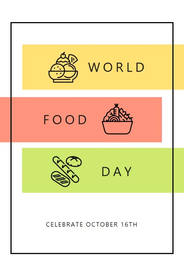 Celebrate world food day white modern-simple