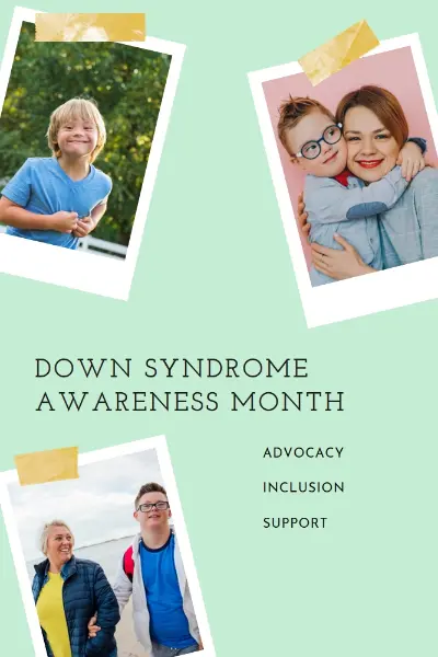 Down syndrome awareness green modern-simple