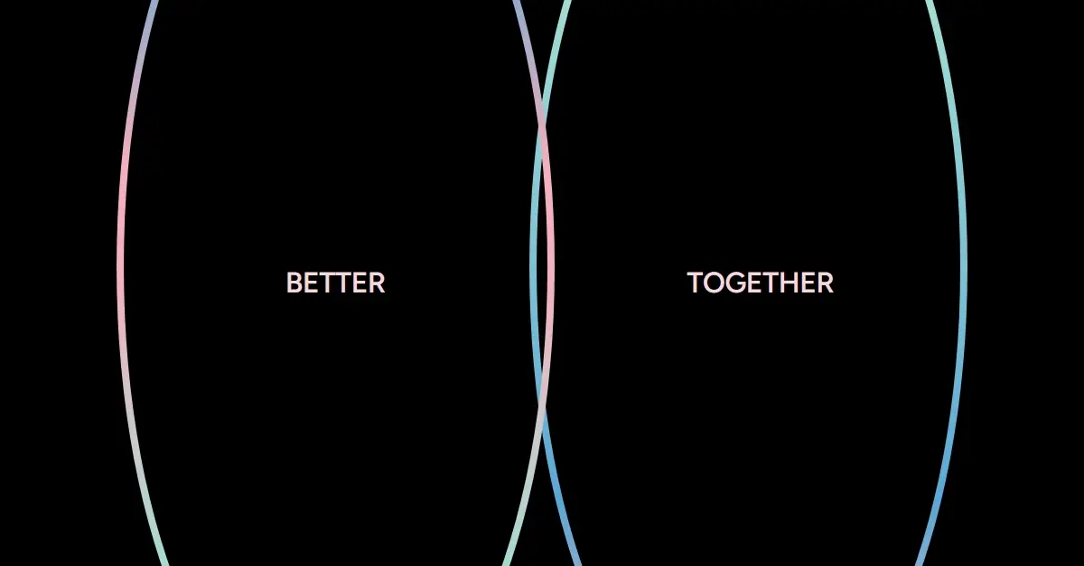 Simply better together black modern gradients graphical