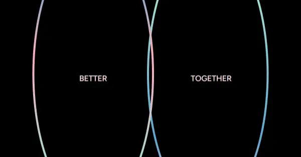 Simply better together black modern gradients graphical