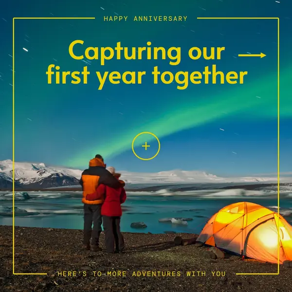 Capturing our first year together Blue bold, graphic, camera