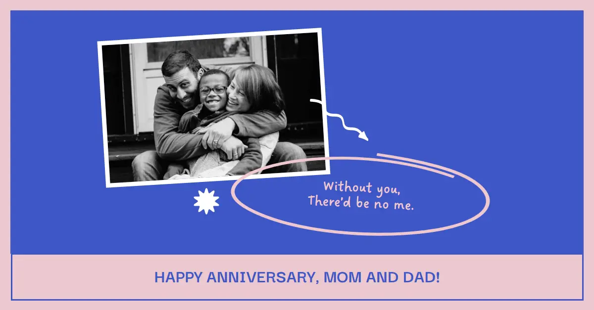 Happy anniversary, mom and dad blue playful, lighthearted, fun