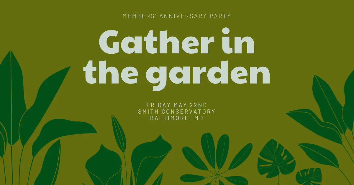 Gather in the garden green lush, bold, botanical