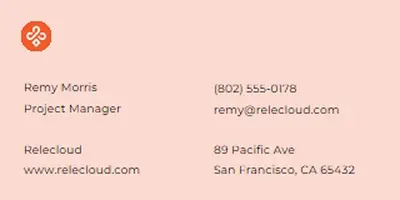 Professional email signature orange simple, informative, professional