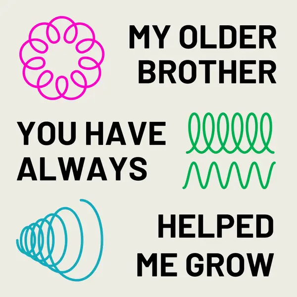 Thank you, big bro Gray Modern, bold, typographic