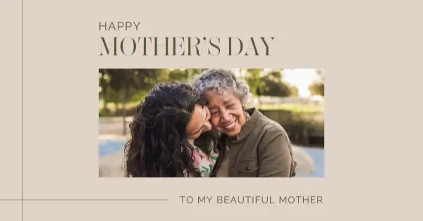 Beautiful Mother's Day gray modern simple linear contemporary stylish current clean plain minimal essential lines