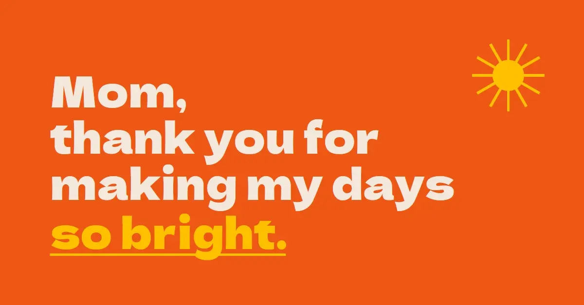 You brighten my life orange vibrant modern typographic contemporary stylish fresh strong text-only