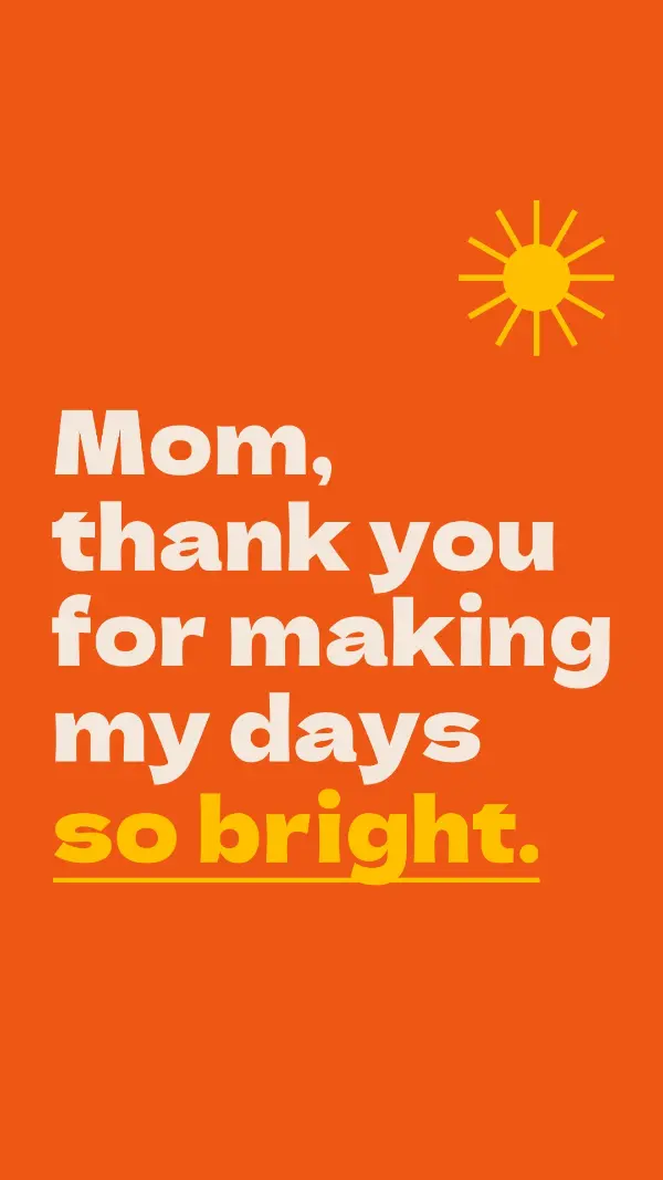 You brighten my life orange vibrant modern typographic contemporary stylish fresh strong text-only