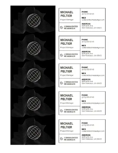 Abstract graphic business card black modern-simple