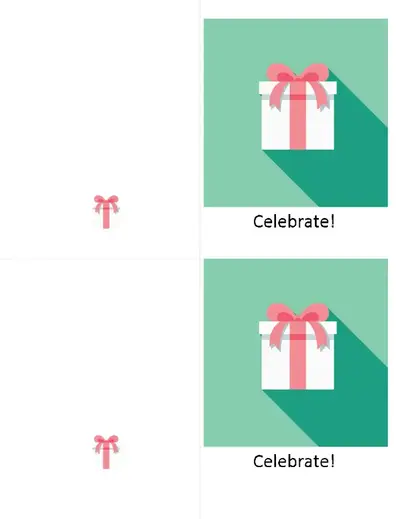 Present celebration card green modern-simple